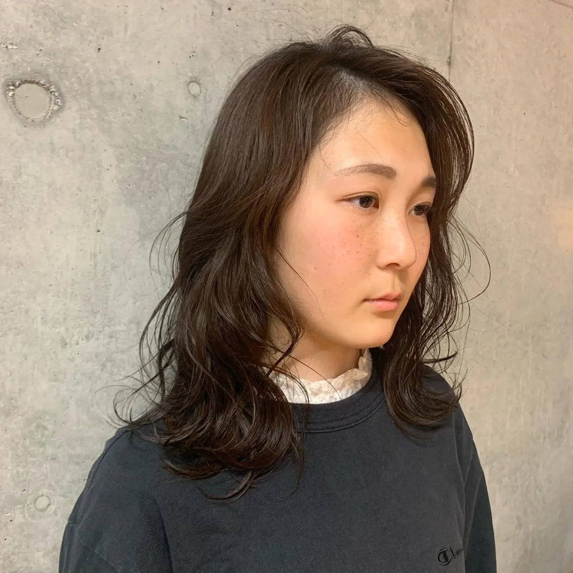 セミロング パーマ セミロングパーマ Yuki☺︎パーマ レイヤーカットのヘアスタイル