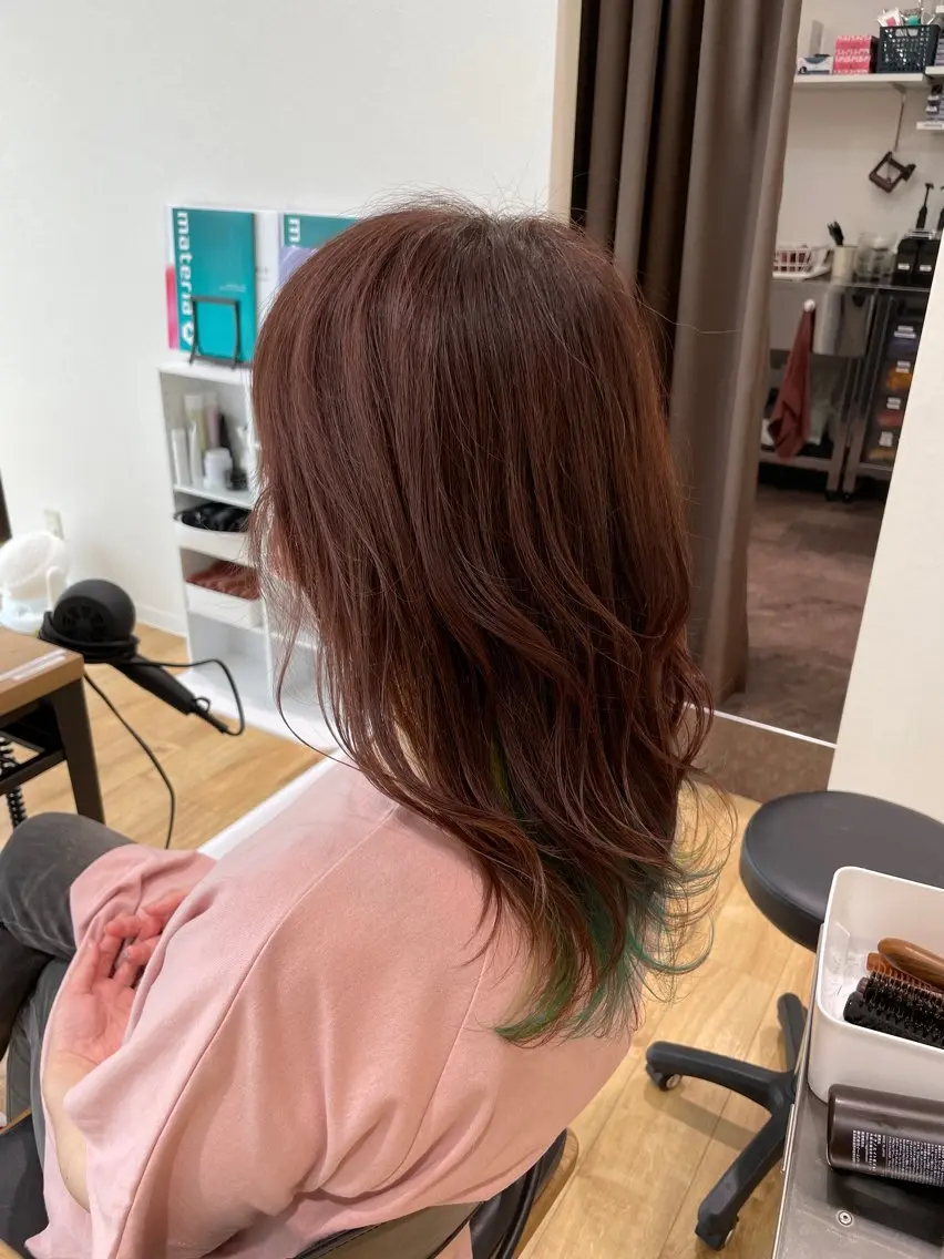セミロング カラー カット ヘアカラー 髪質改善縮毛矯正 美容師✂️山崎竜二のヘアスタイル
