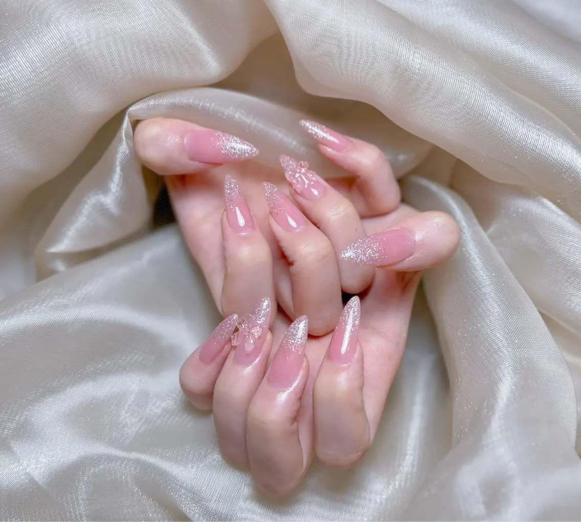 ネイル チークネイル 長さ出し フレンチネイル ジェルネイル 韓国ネイル ハンドネイル Lucky Nail Salon2のネイルデザイン