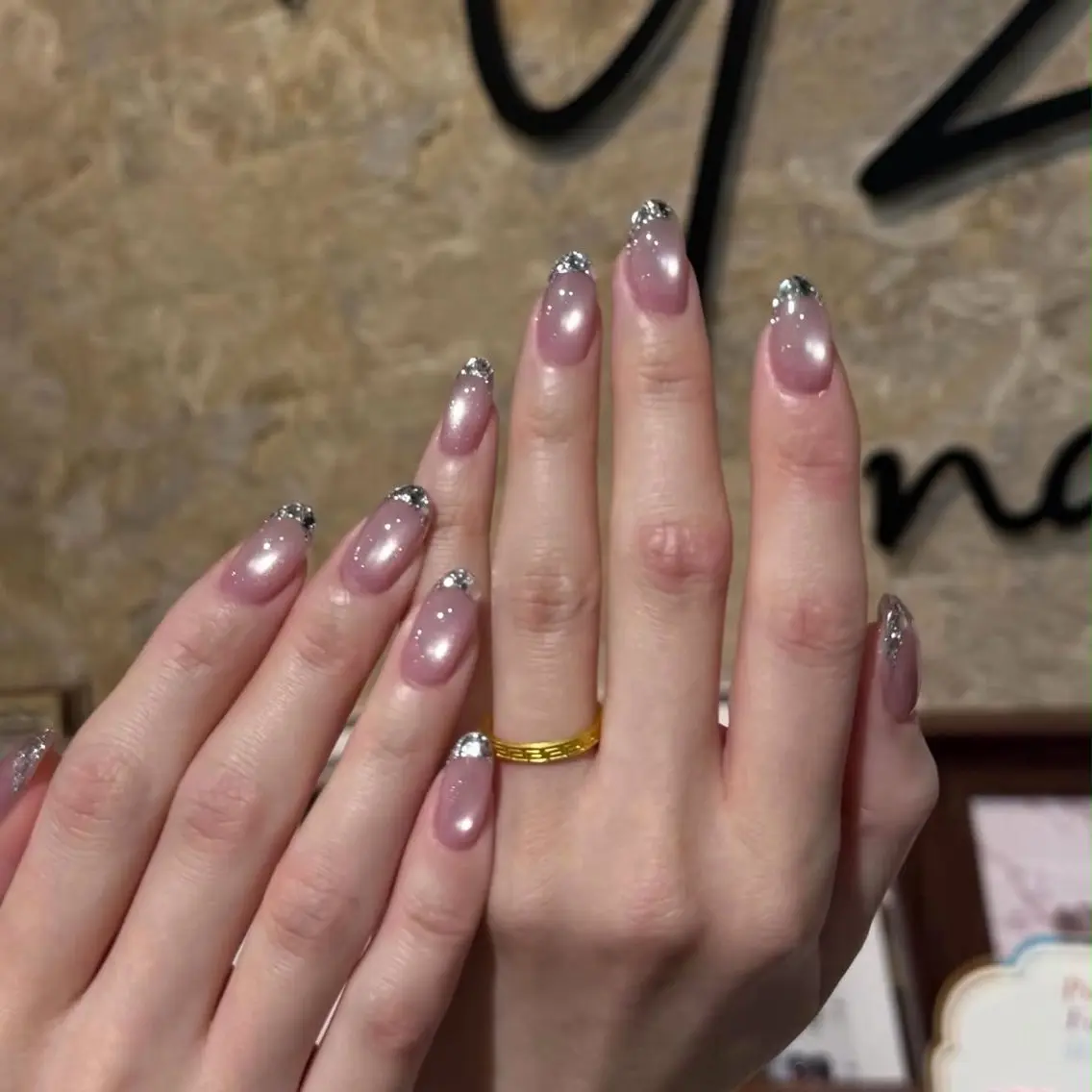 ネイル 長さ出し フレンチネイル 韓国ネイル ロングネイル シンプルネイル ハンドネイル ハンドケア Mina Aurea Nailのネイルデザイン