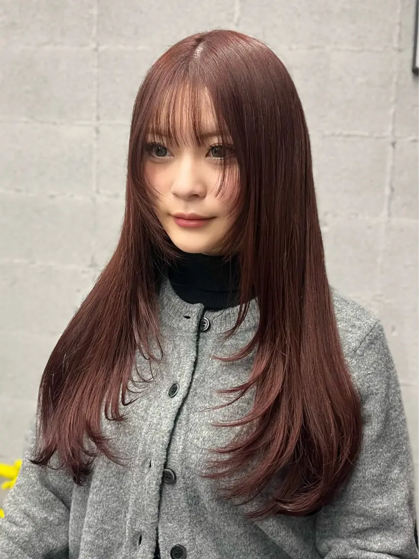 ロング レイヤーカット カット ヘアカラー トリートメント 盛れる透けカラー🎀 似合わせ/uiのヘアスタイル