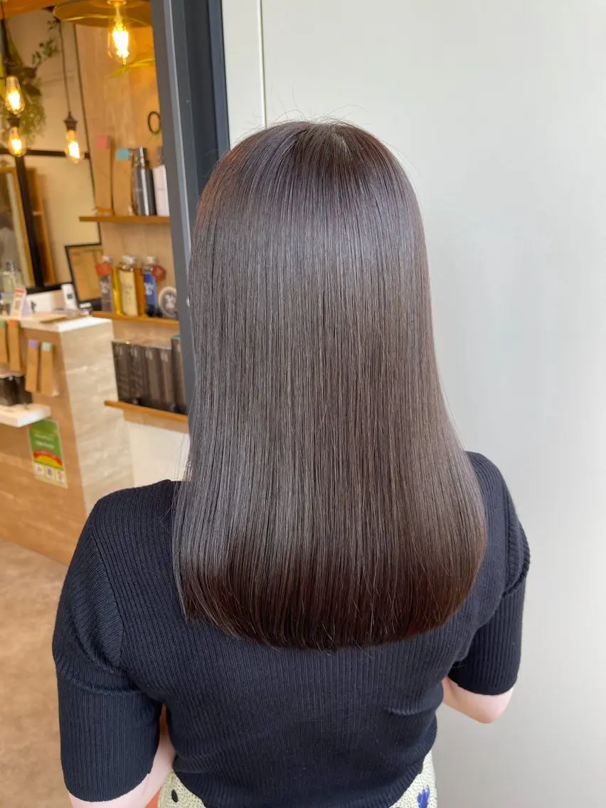 セミロング カラー ブラウンカラー 透明感カラー ヘアカラー ブリーチ✨/似合わせ カラー🎀/Yuzuのヘアスタイル