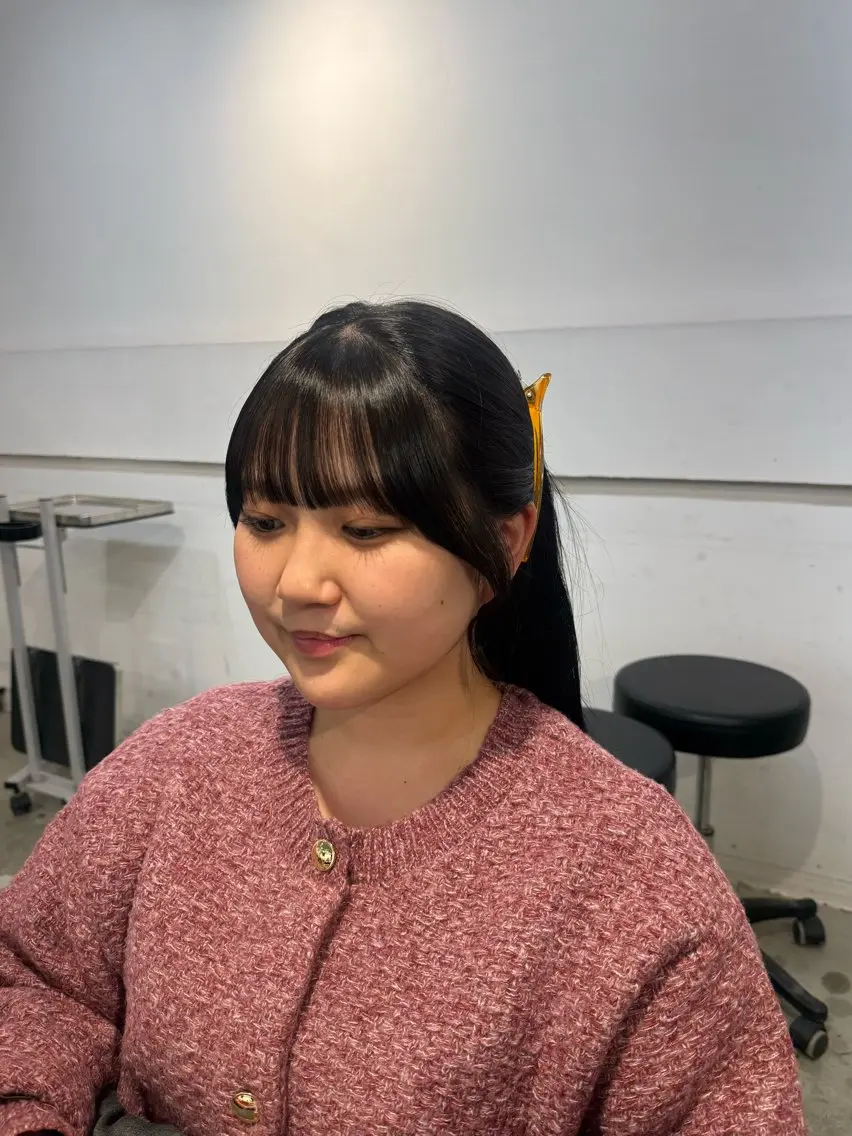セミロング カット ヘアカラー トリートメント 新宿/顔周りカット +レイヤー=しずく♩のヘアスタイル
