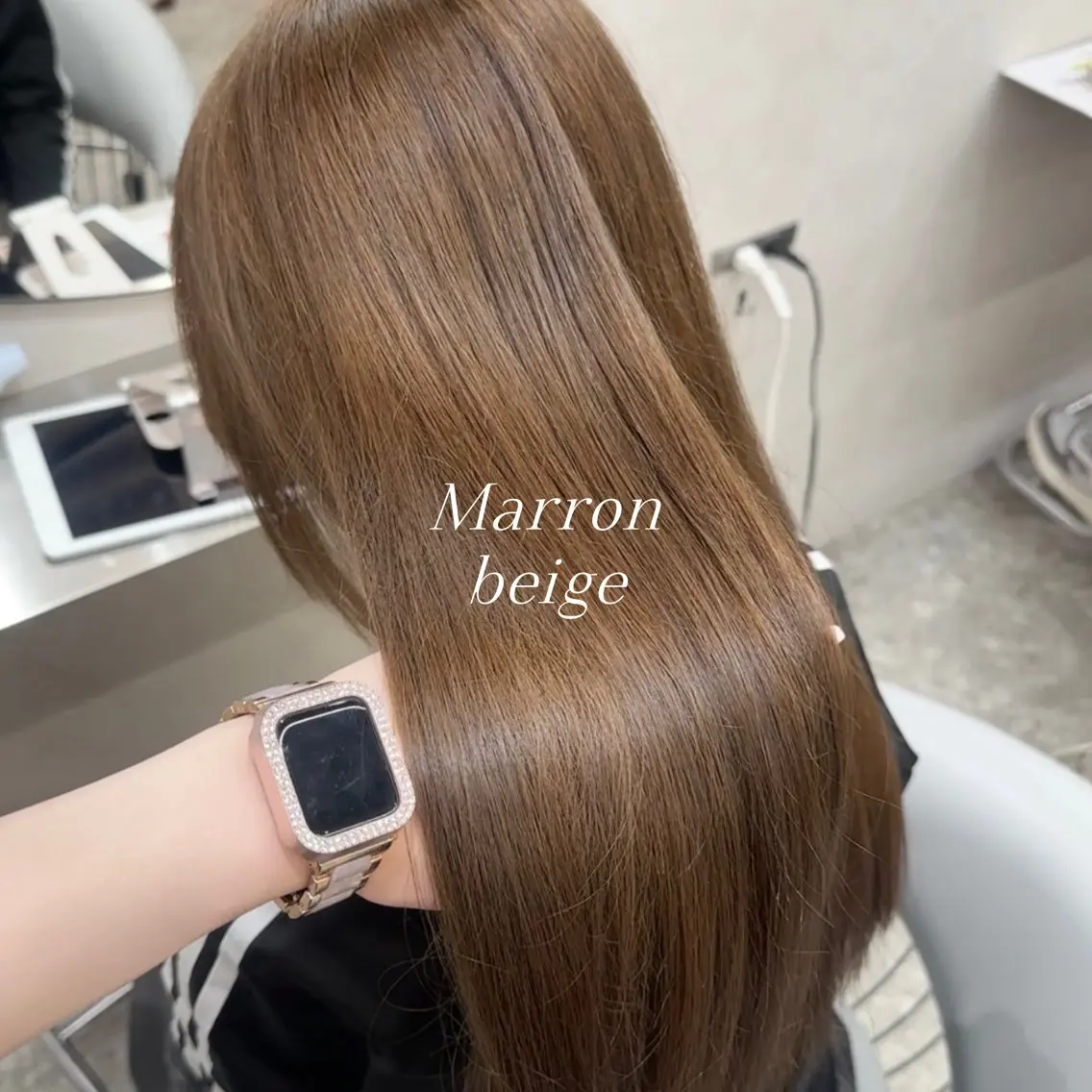 ロング カラー ベージュカラー ブリーチ ブリーチなしカラー トリートメント カット ヘアカラー トリートメント hina🎀新宿/ エクステ/girlyのヘアスタイル