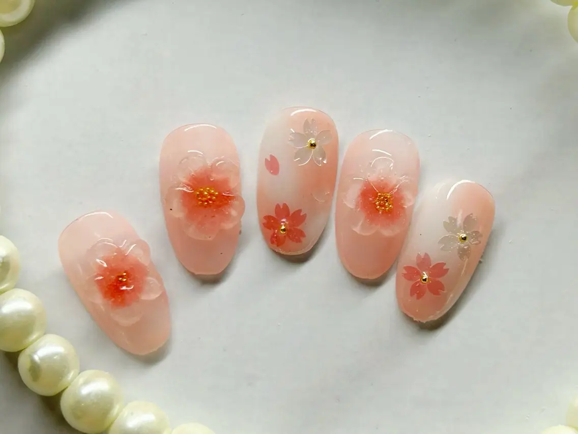 ネイル アートネイル 成人式 入学式 長さ出し フットネイル ハンドネイル Lino Nailのネイルデザイン