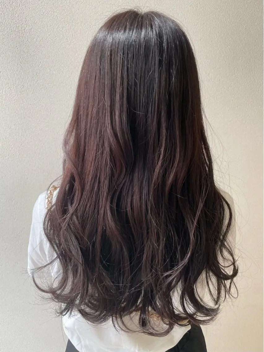 ロング カラー ブラウンカラー ラベンダーカラー 沢田 瞳のヘアスタイル