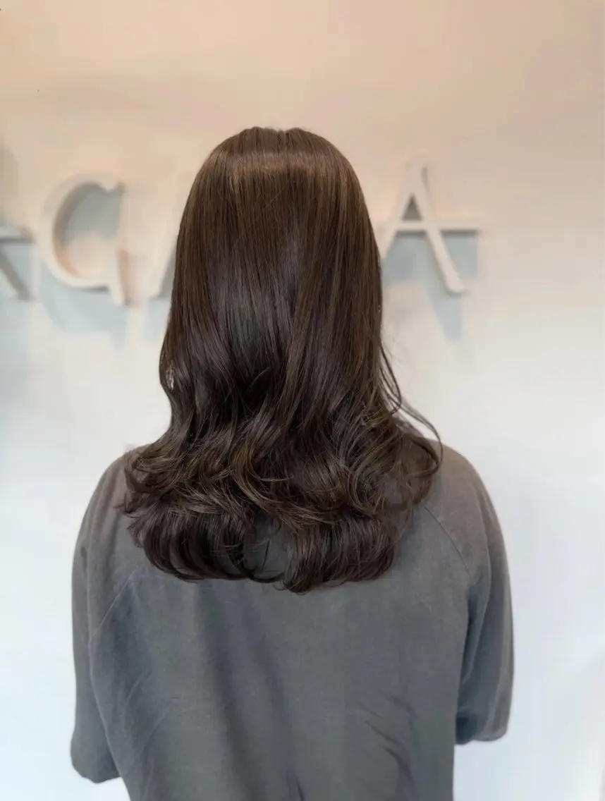 ミディアム カラー 透明感カラー グレージュ オリーブグレージュ オリーブグレー カット ヘアカラー トリートメント 透明感カラー/ 艶感カラー/RAMUのヘアスタイル