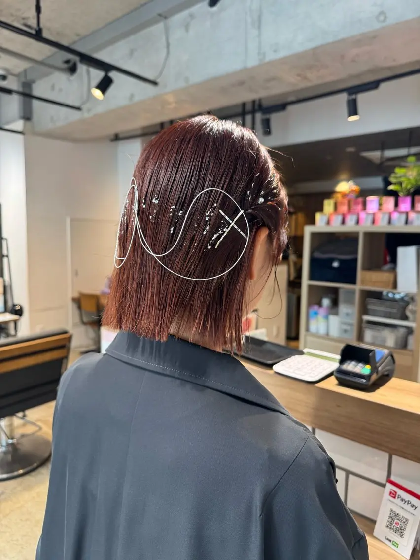 ショート カラー ブラウンカラー レッドカラー レッドブラウン レイヤー/大人ボブ 渡邉【日吉美容室】のヘアスタイル