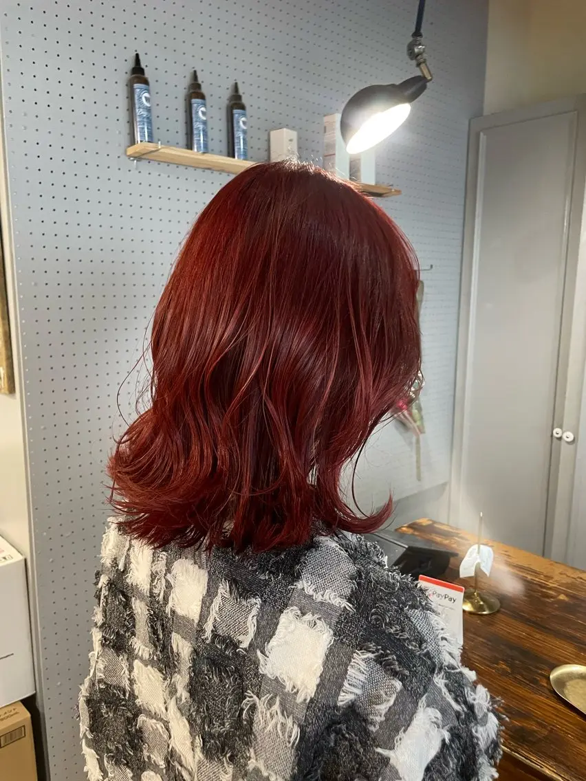 ミディアム カラー デザインカラー ハイトーンカラー ボブ カット ヘアカラー トリートメント 🤩噂のMr.髪ポジ ティブ®️yu🤩のヘアスタイル
