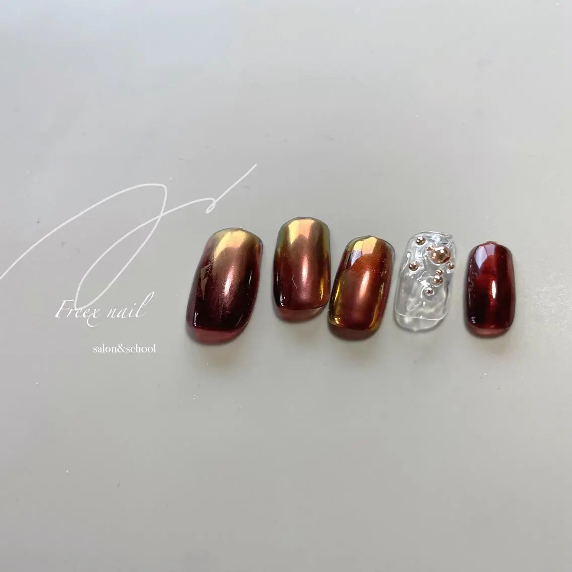 ネイル 冬ネイル ハンドネイル ハンドケア freex nail /ニュアンス/個性派のネイルデザイン