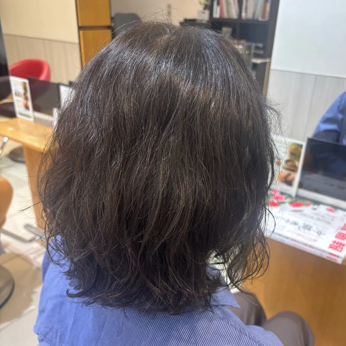 ミディアム パーマ ミディアムパーマ カット パーマ 野口 実優のヘアスタイル