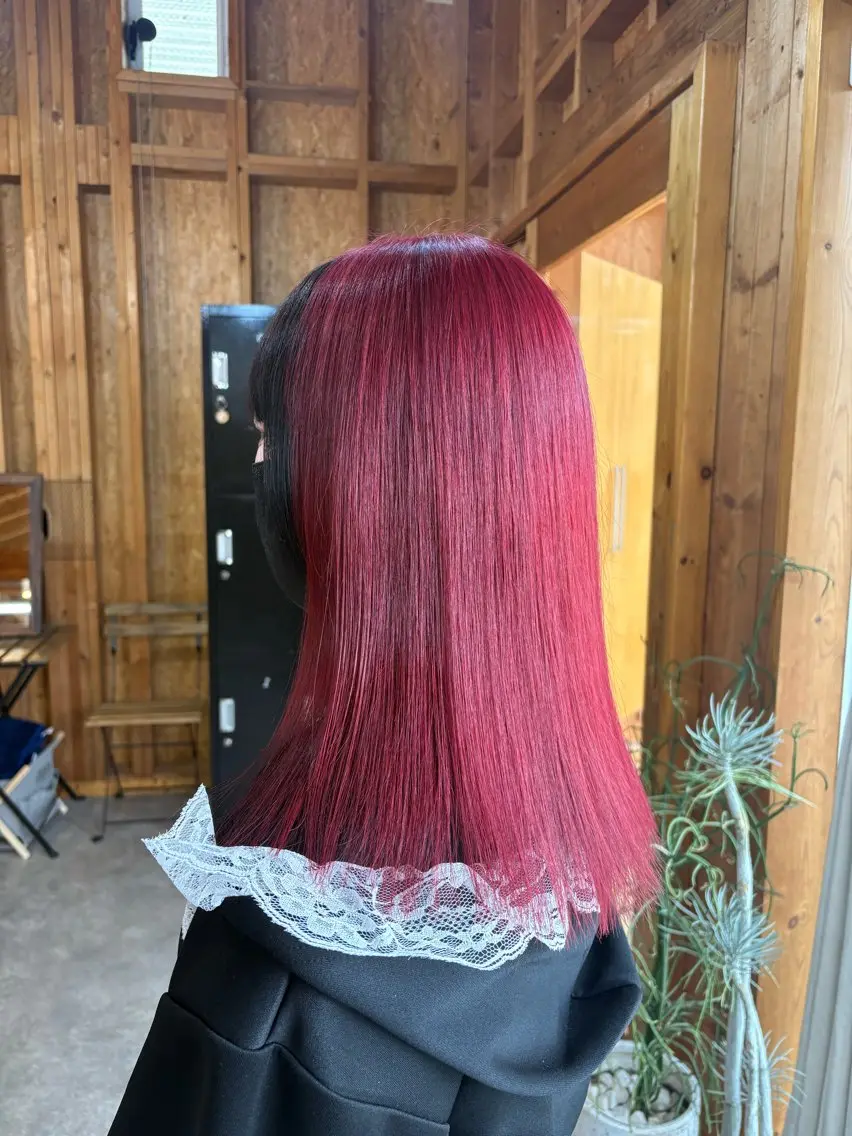 カラー まろみ暖色×ボブ ×chia🕯のヘアスタイル