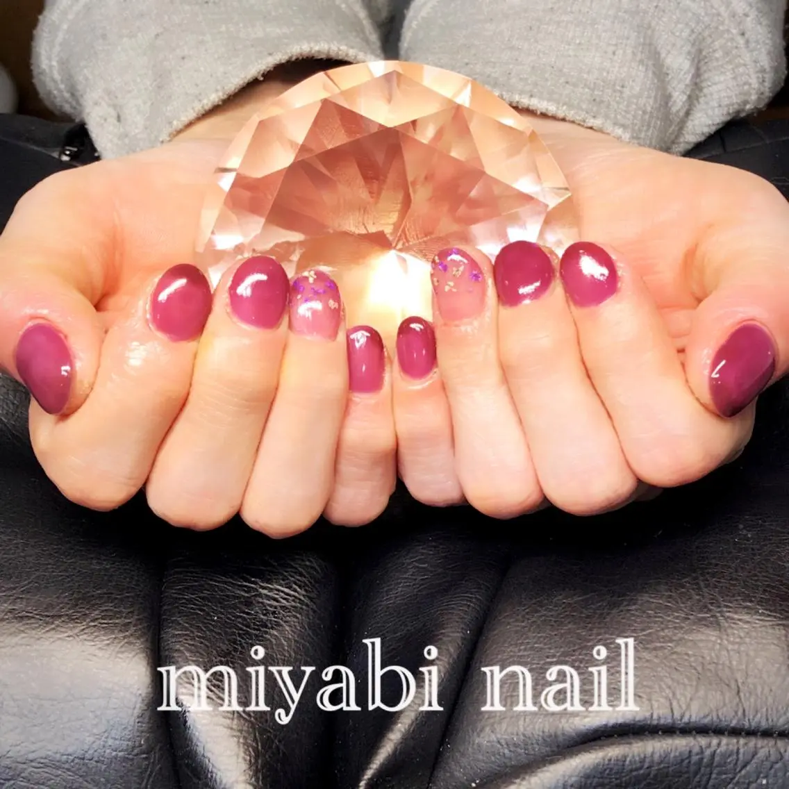 ネイル アートネイル フラワーネイル ジェルネイル 持ち込み ぷっくりネイル ハンドネイル miyabi nail 桂川駅近くのネイルデザイン