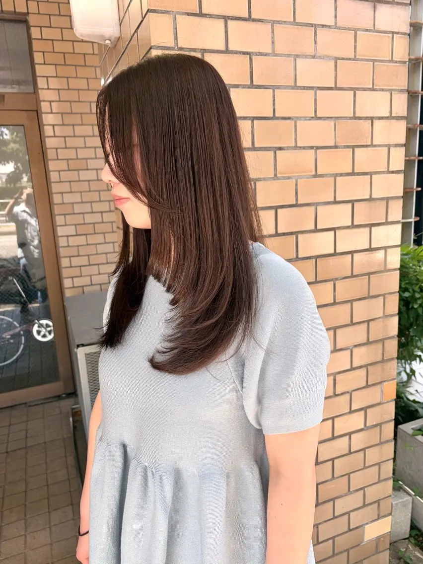 ロング レイヤーカット 城慎太郎 大濠/レイヤーカットのヘアスタイル