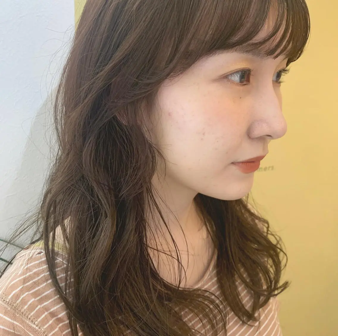 ロング カラー おくれ毛 hubhair レイヤー/透明感のヘアスタイル