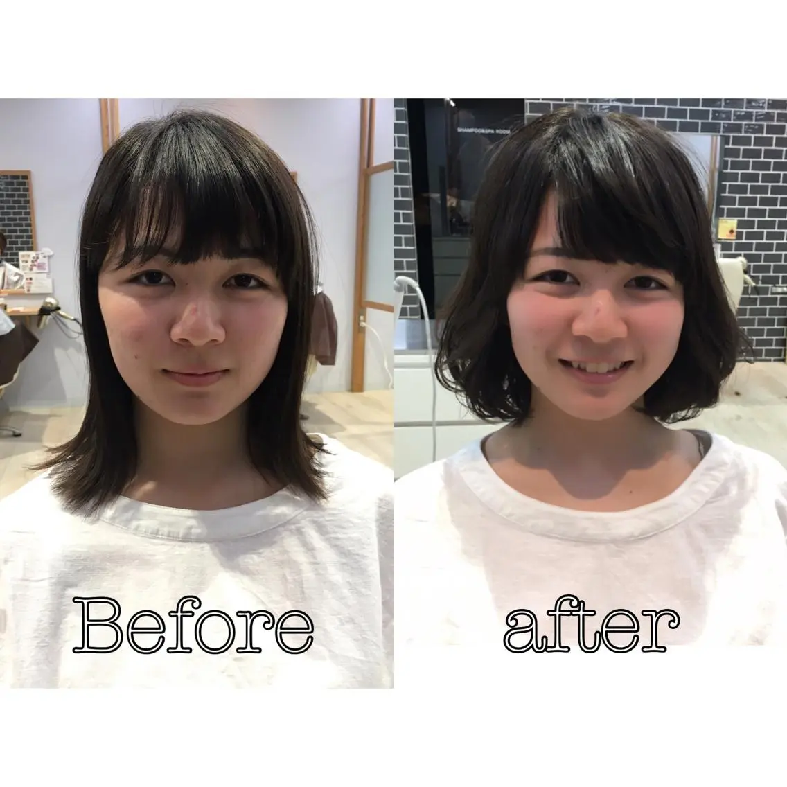 ショート レイヤーカット サイドバング 小顔カット 中村 美穂のヘアスタイル