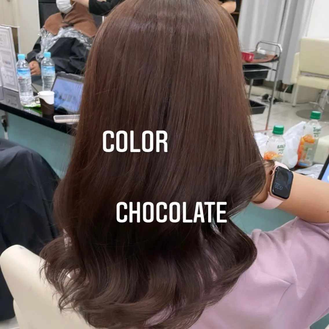 セミロング カラー ヘアカラー トリートメント エクステ🩵ブリーチ 韓国ヘア🩵KAEのヘアスタイル