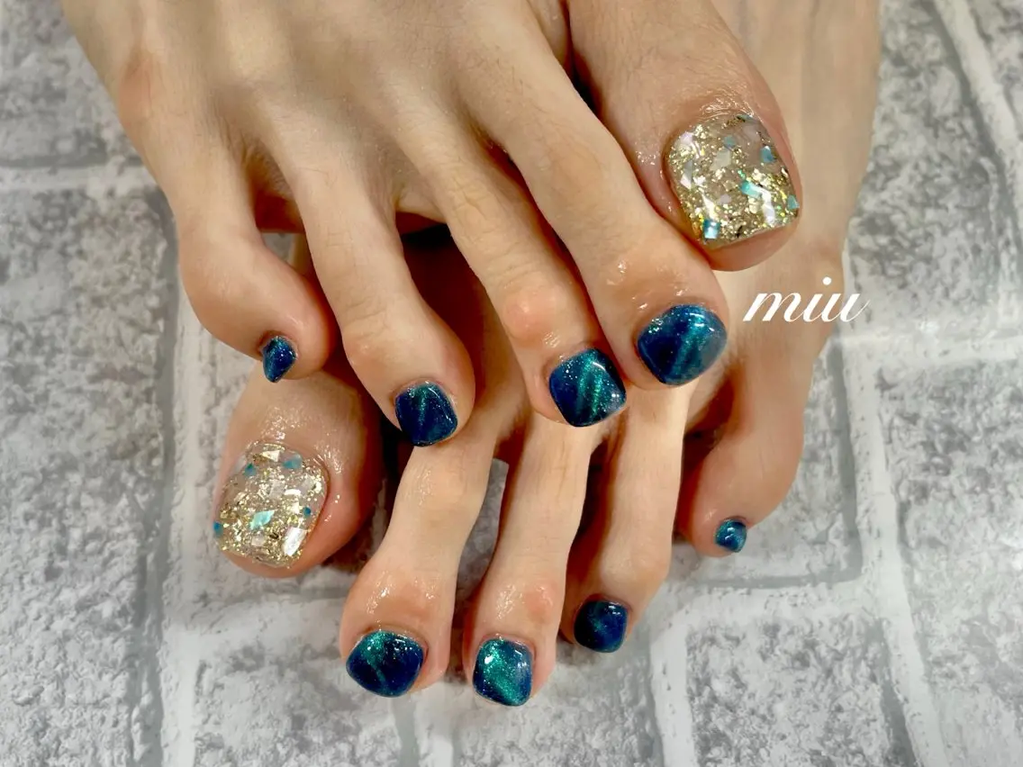 【再来の方はこちら🐾】【FOOT👣】親指アート定額🫧フットバス付🫧 土日祝+¥550🫧【オフ有◎】の写真