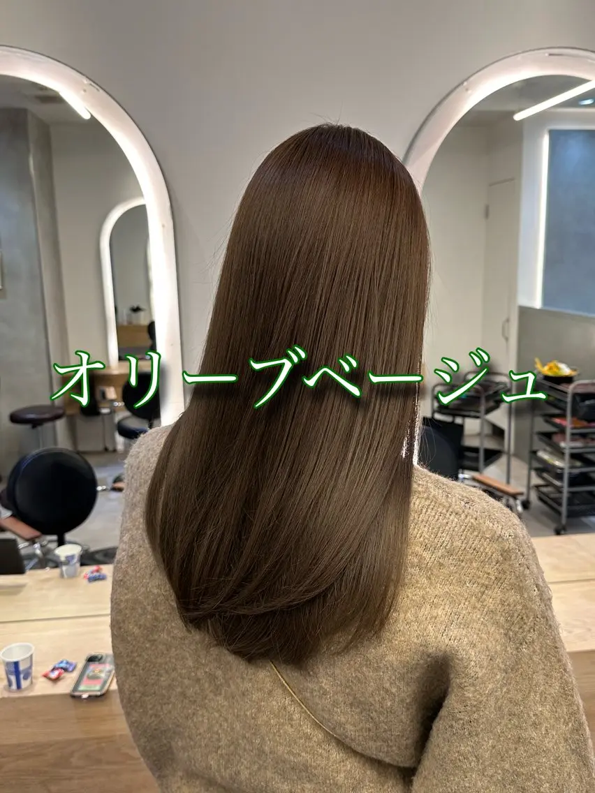 ロング カット ヘアカラー トリートメント 美髪矯正💎副店長 💎ミツキのヘアスタイル