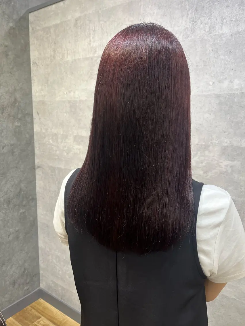 ロング カラー ヘアカラー トリートメント 紫音 cutwells郡山のヘアスタイル