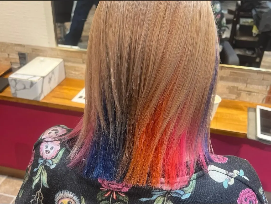 ショート カラー ヘアカラー&縮毛矯正 STAR☆RIVERのヘアスタイル
