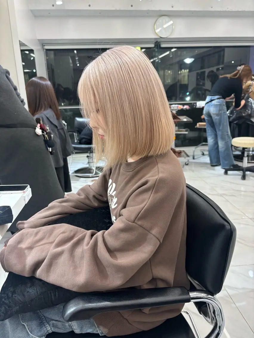 ミディアム ボブ 🩶大人韓国ヘア 渋谷/Satsukiのヘアスタイル
