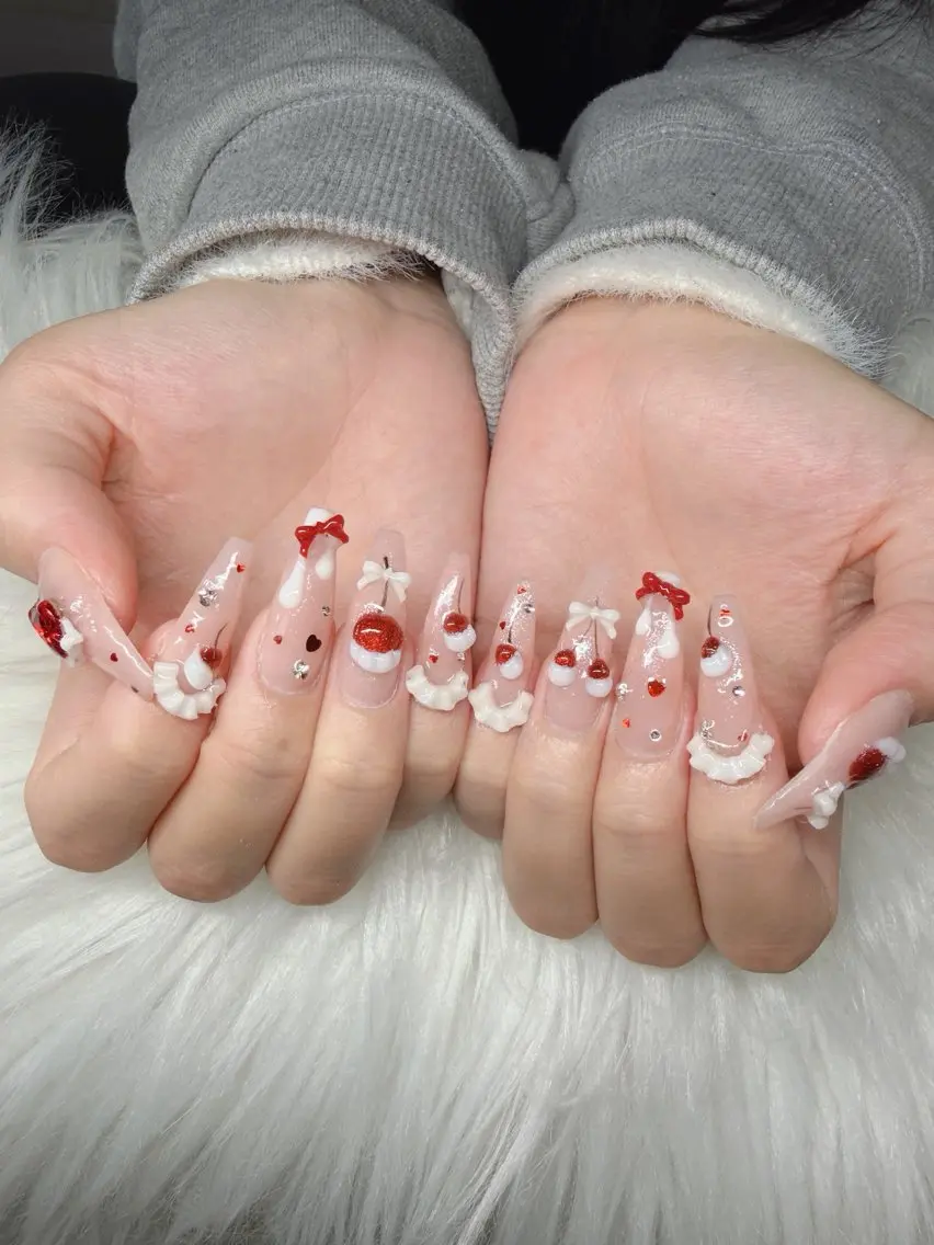 ネイル 長さ出し グラデーション 卒業式 キラキラネイル マグネットネイル Lee Nailsのネイルデザイン