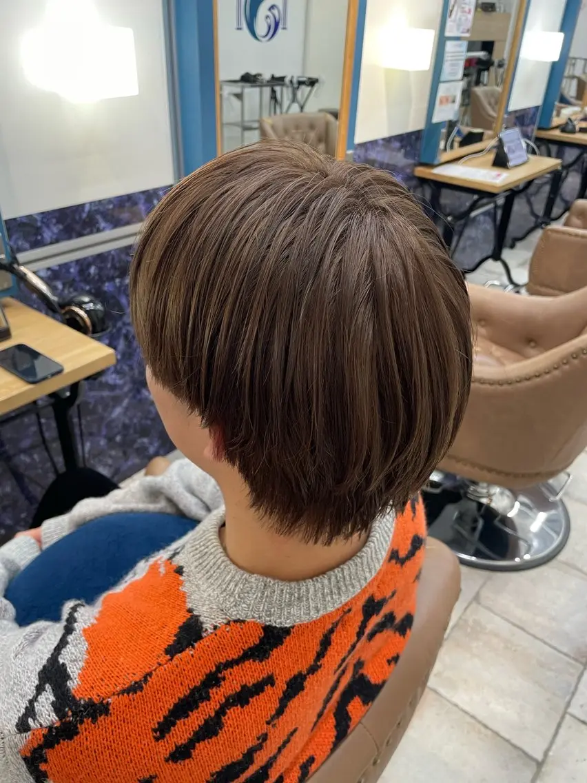 カラー メンズ ベージュカラー ミルクティーベージュ ヘアカラー トリートメント 🍒透明感カラー/ 艶カラー/さくら🍒のヘアスタイル