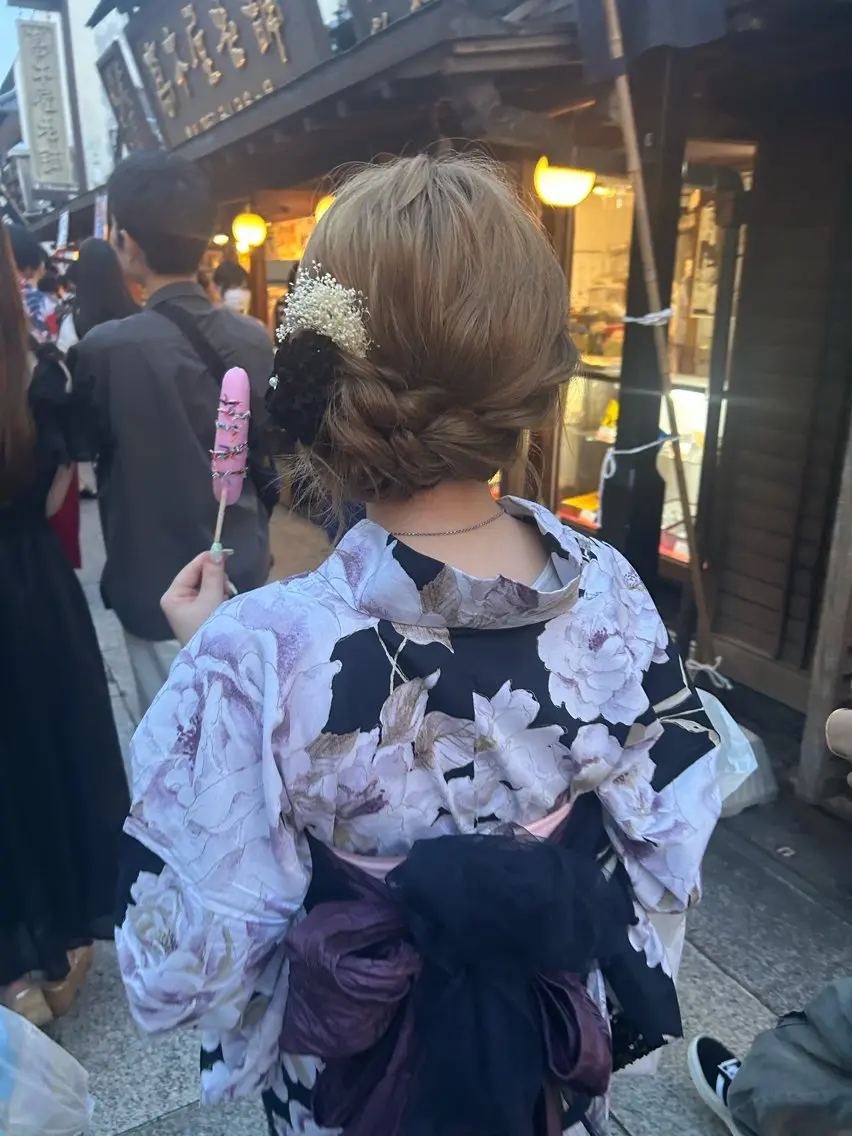 ロング ヘアアレンジ 浴衣 🧣艶カラー・ヘア セット Chie🧸のヘアスタイル