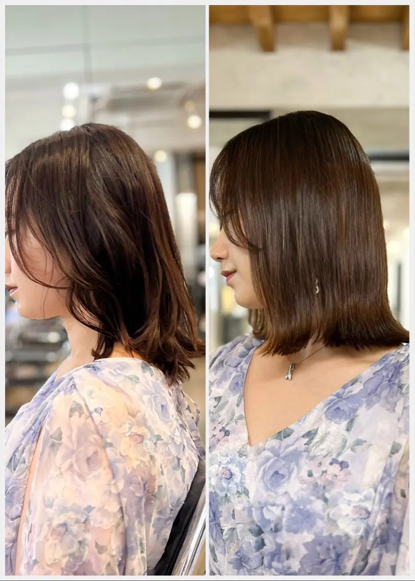 【1番人気】縮毛矯正＋ケラチントリートメント🌸ダメージレスな縮毛矯正後、毛髪内部を補強する3stepトリートメント🌸の写真