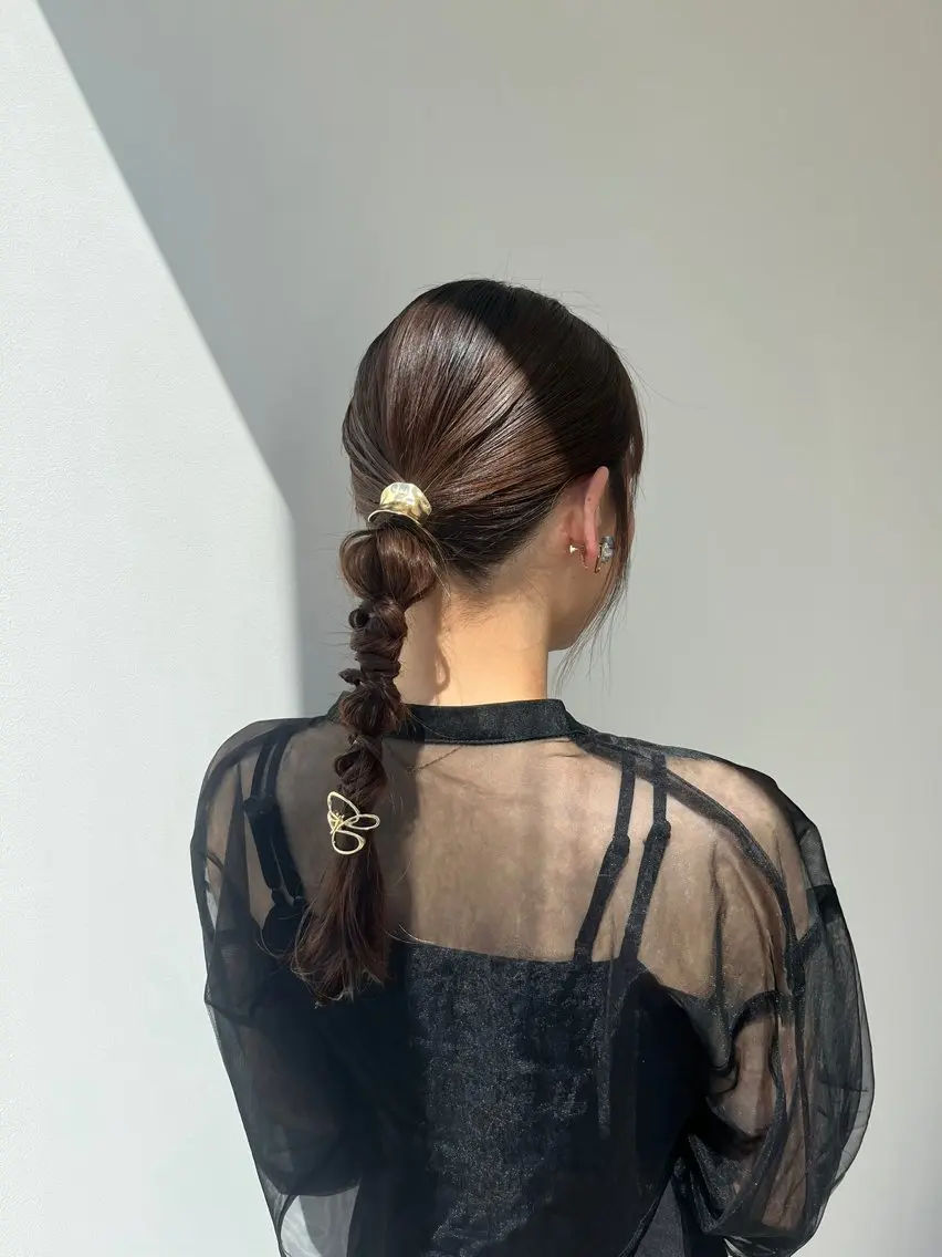ロング ヘアアレンジ 簡単アレンジ cana 札幌レイヤースタイルのヘアスタイル