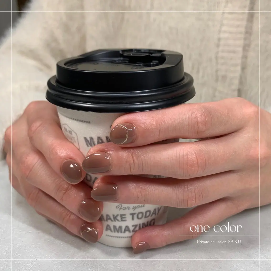 ネイル ミラーネイル ワンカラーネイル ハンドネイル SAKU nail 作島茜のネイルデザイン