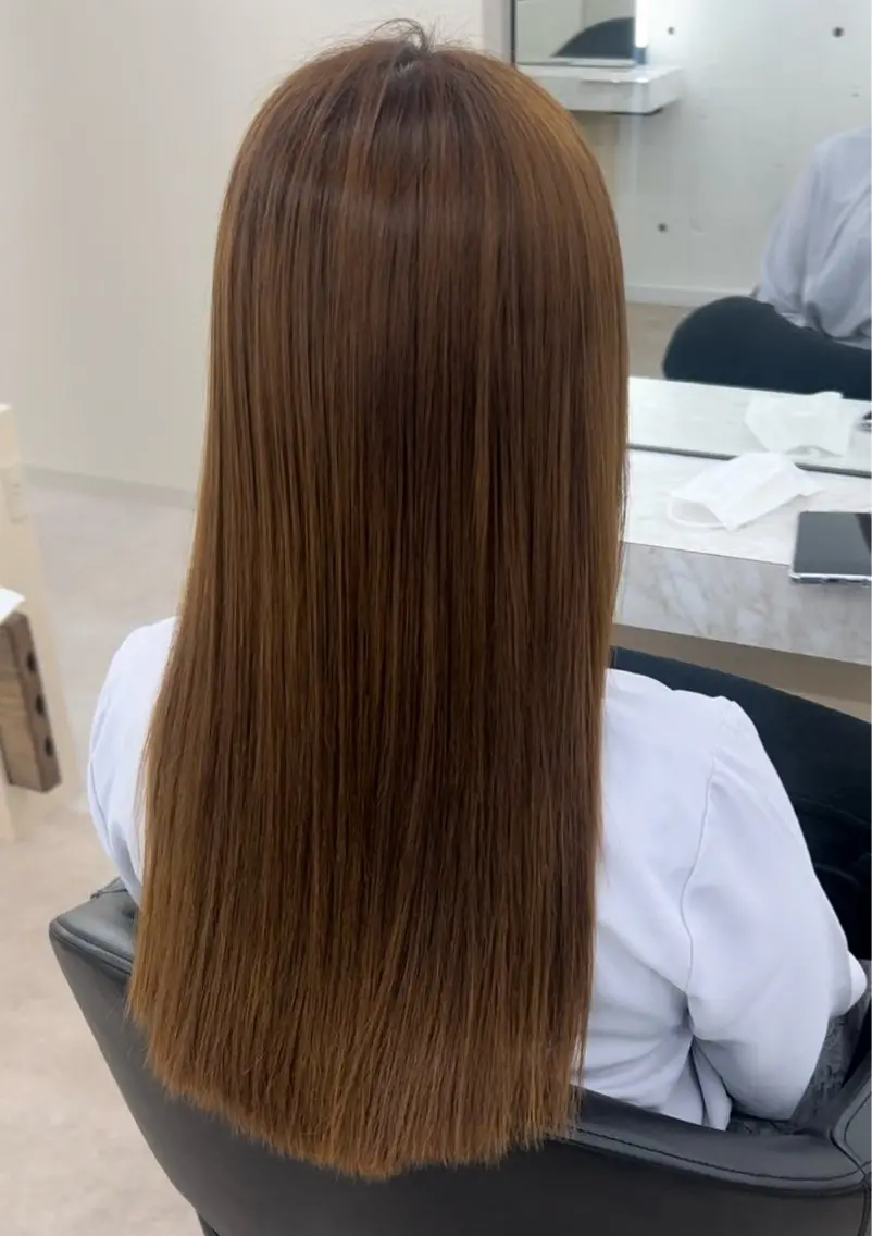 ロング 縮毛矯正 玉川 京のヘアスタイル