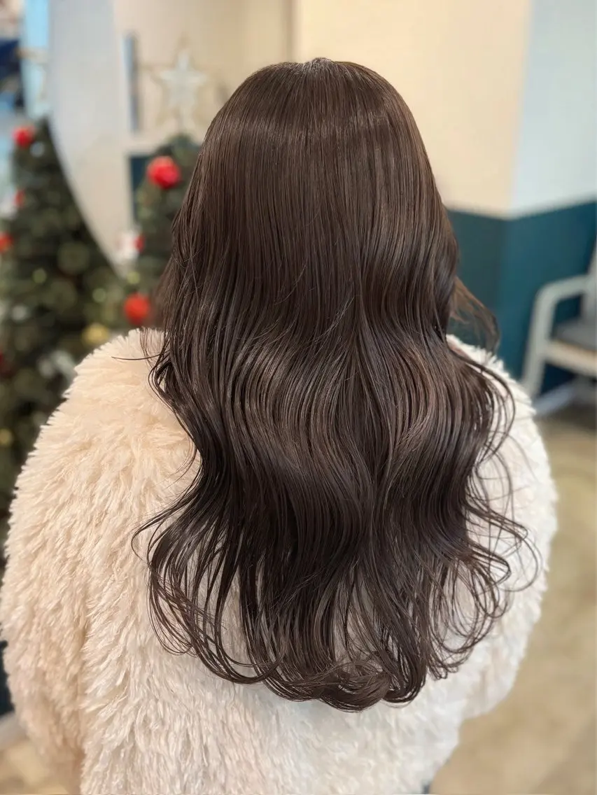 ロング レイヤーカット カット ヘアカラー ☁️RIKA☁️ @ri2_____bのヘアスタイル