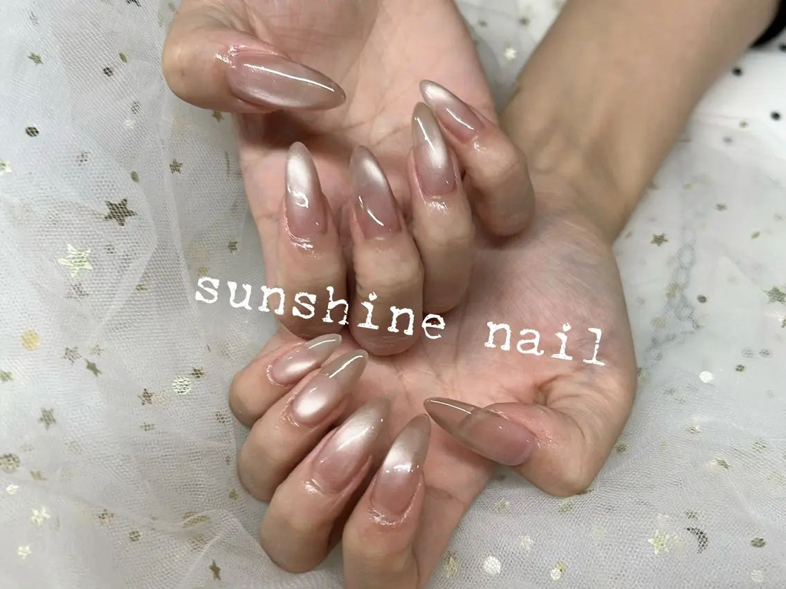 <ミニモ限定チップ長さだし+ジェル✨>マグネットorフラッシュネイル💅の写真