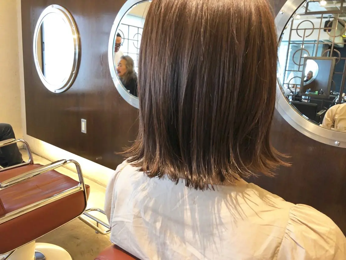 ミディアム カラー カット ヘアカラー トリートメント 髪質改善/艶髪/ 木山ゆかりのヘアスタイル