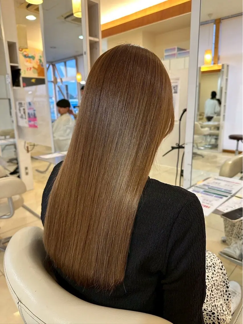 ロング カラー ヘアカラー くぼた もあのヘアスタイル