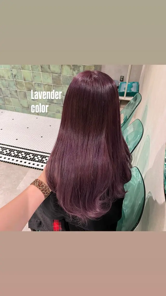 カラー ブリーチ ラベンダーカラー ヘアカラー ナガノ ナミエのヘアスタイル