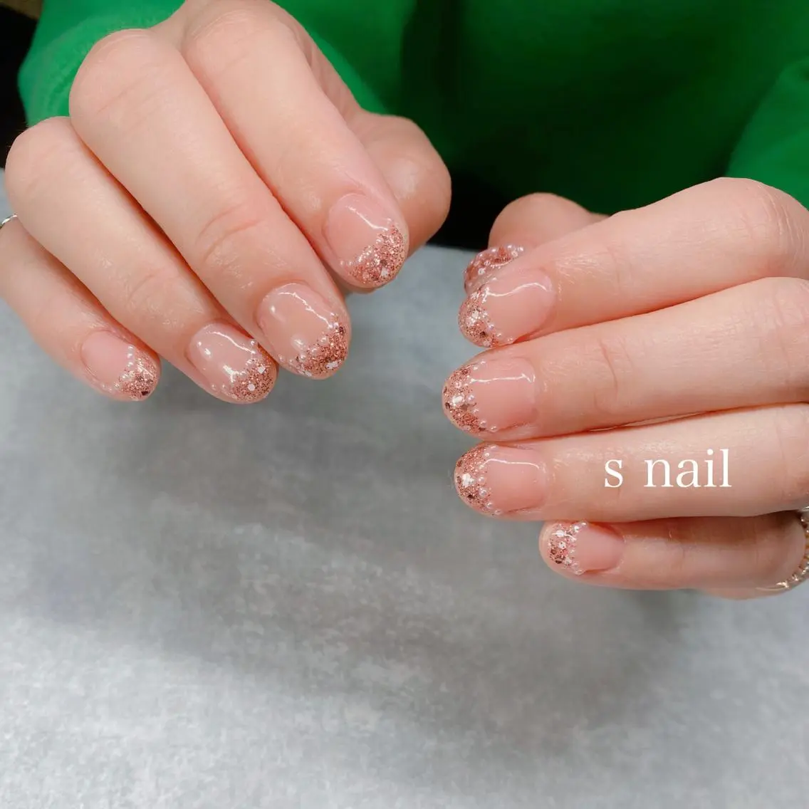 ネイル フレンチネイル ハンドネイル s nail さとよしみゆきのネイルデザイン