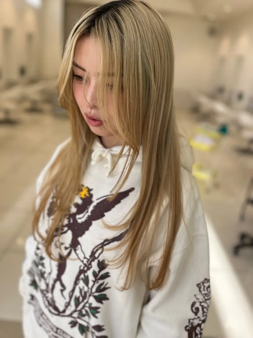 ロング レイヤーカット カット トリートメント Oops旧TABOO 早野太郎のヘアスタイル