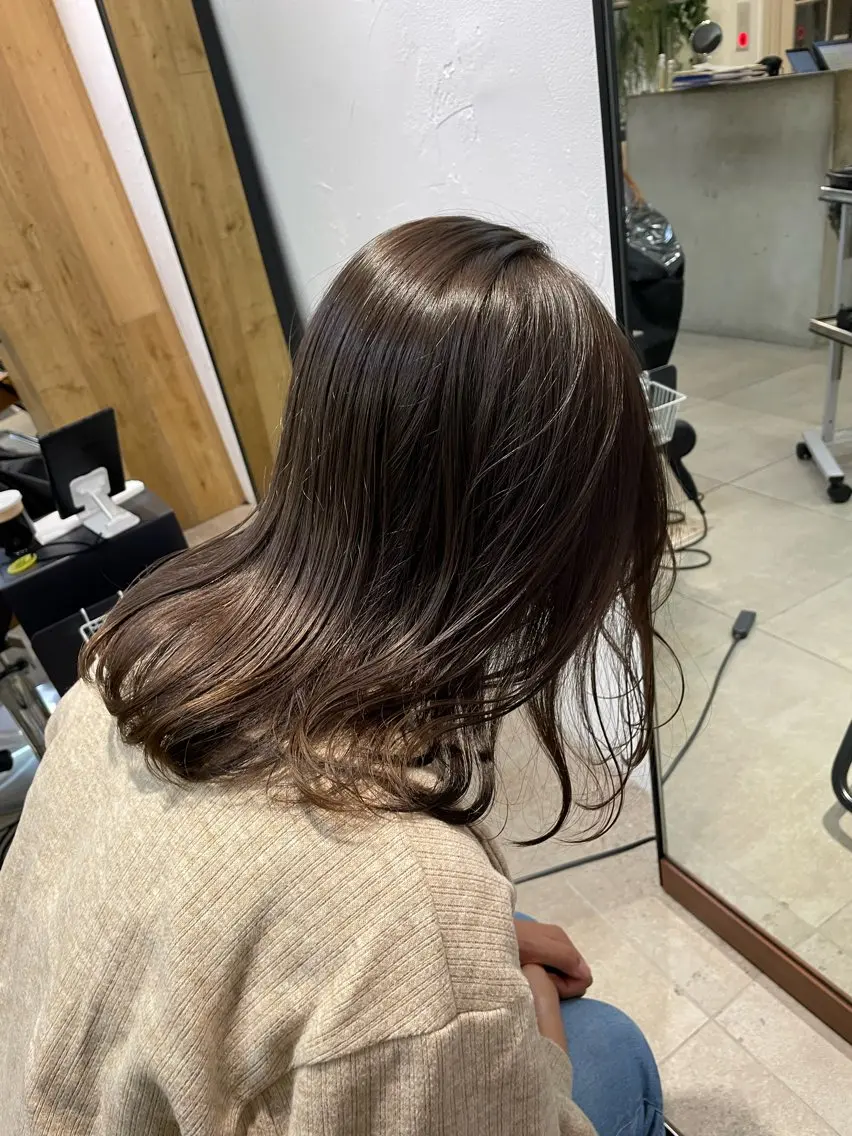 ミディアム 盛れる透明感カラー・ momokaのヘアスタイル