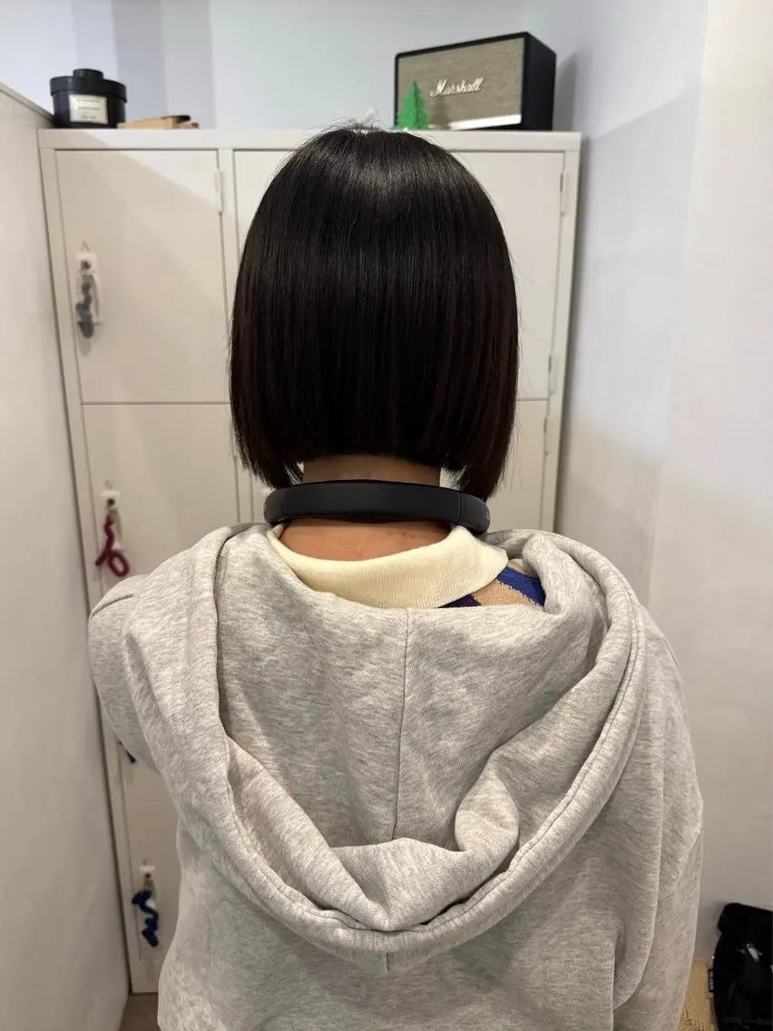 ショート 前下がりボブ ボブ yutaka/透明感 カラー/髪質改善🤎のヘアスタイル