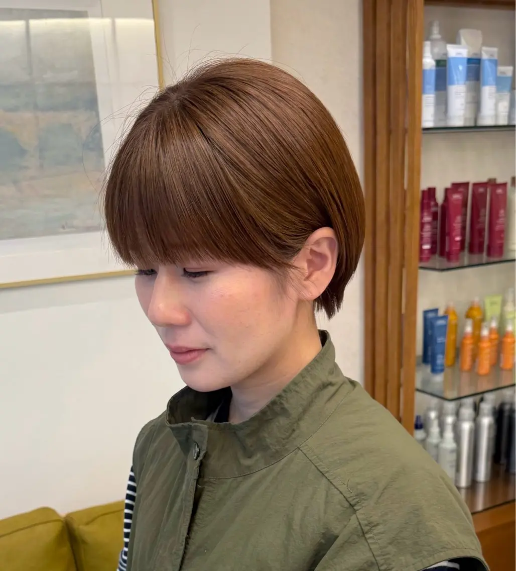 ショート 【ショート/ボブ 丸みショート】深萱のヘアスタイル