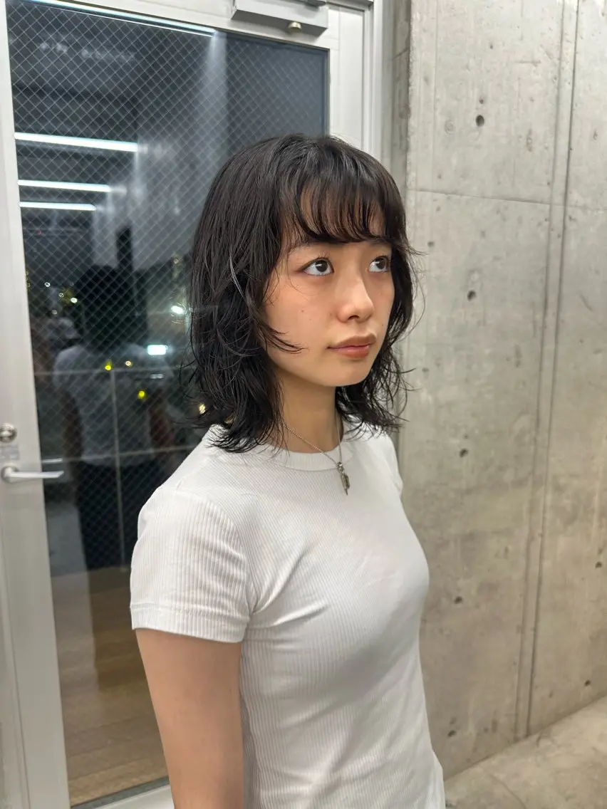 ミディアム パーマ カット パーマ お悩み解決パーマ hana🩰のヘアスタイル