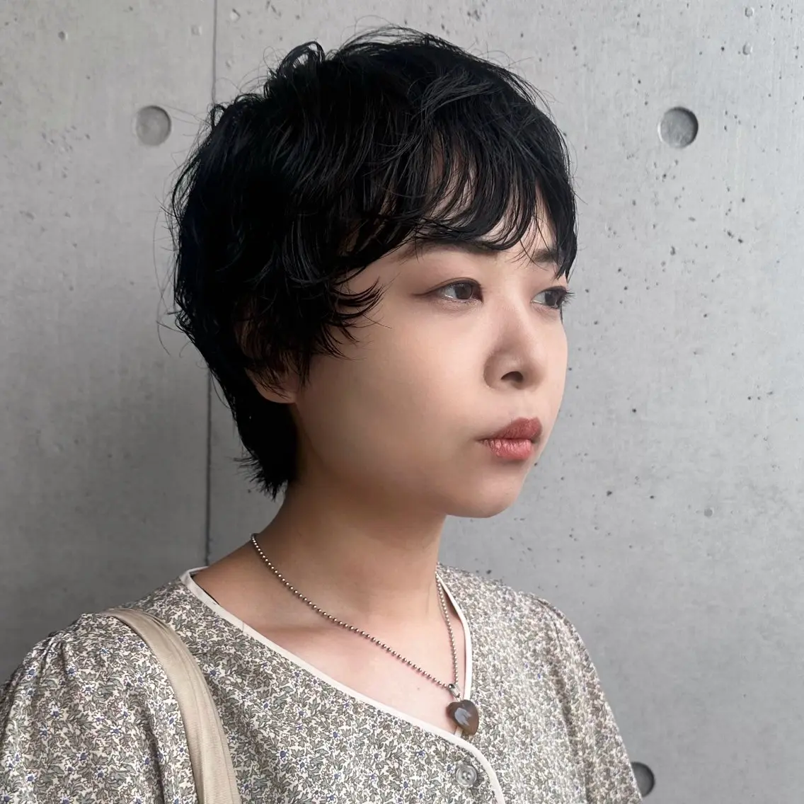 ショート パーマ カット パーマ トリートメント 前野 日奈のヘアスタイル