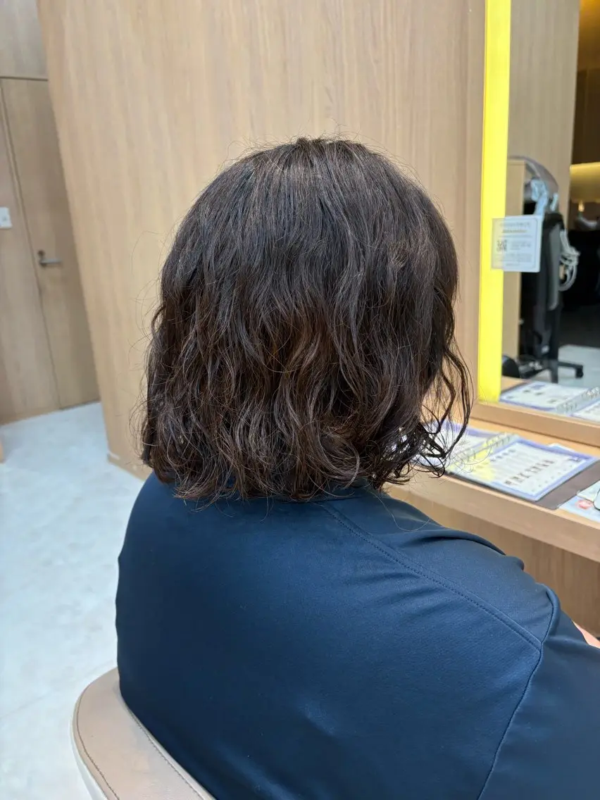 ミディアム パーマ ミディアムパーマ 喜多 しおりのヘアスタイル