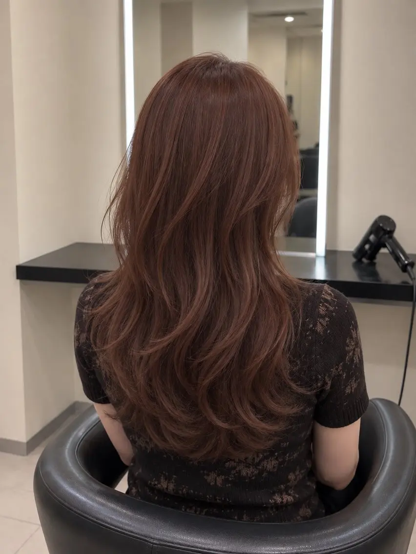 ミディアム カラー ブラウンカラー トリートメント 🌈ウルトワ水素 髪質改善naru🌈のヘアスタイル