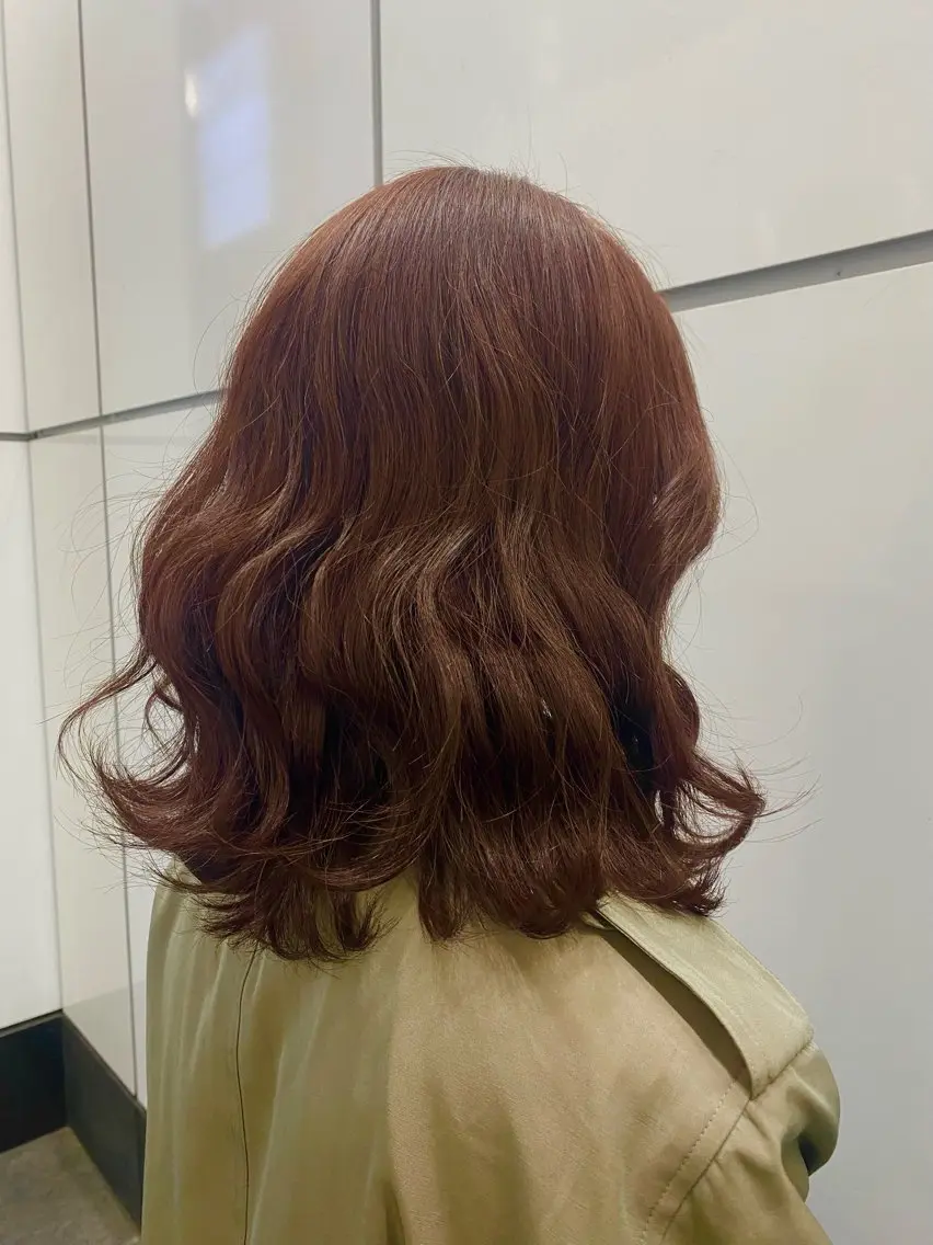 ブリーチ無し暖色カラー🍒🍊の写真
