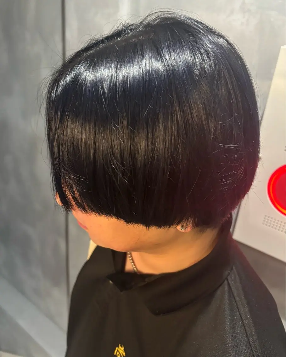 カラー メンズ 黒髪 ブルーカラー ブルーブラック 透明感カラー ヘアカラー ヘッドスパ 🎨FUTA/ ワンカラー/眉毛⭐️のヘアスタイル