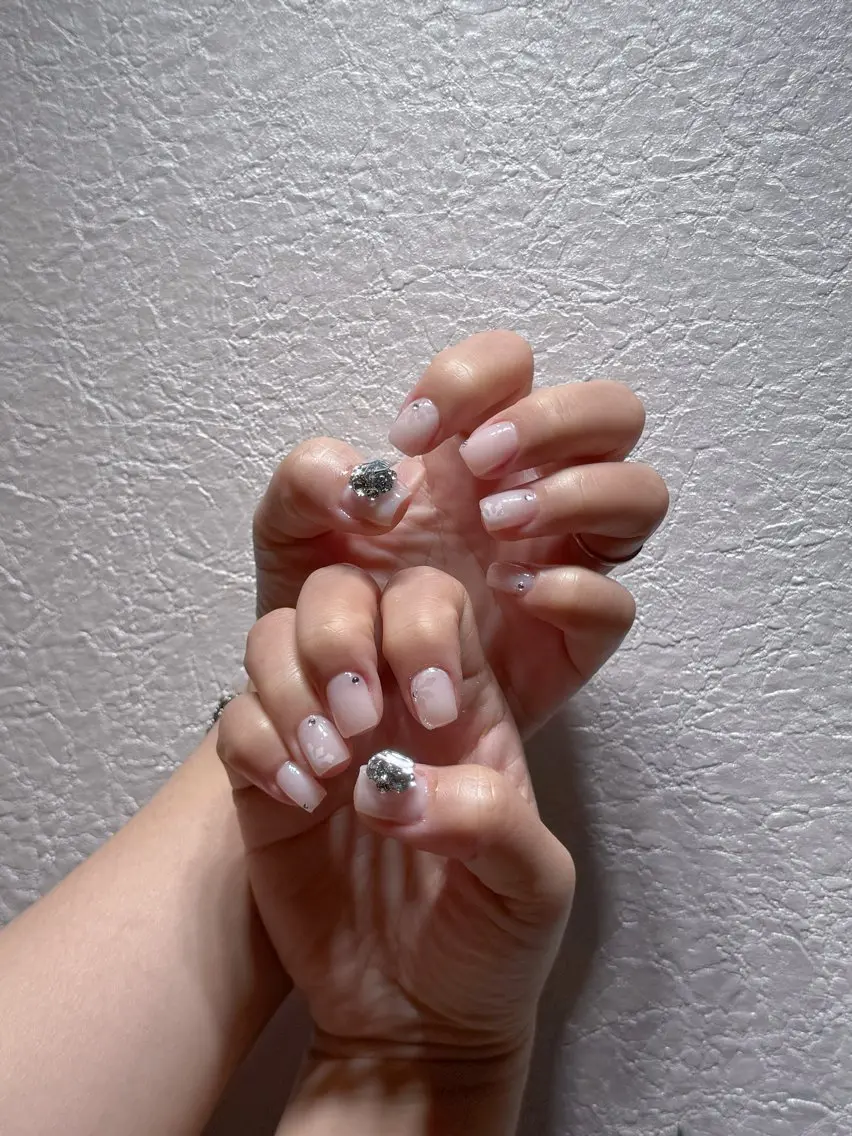 ネイル アートネイル フットネイル ジェルネイル ハート マグネットネイル Babarla Nailのネイルデザイン